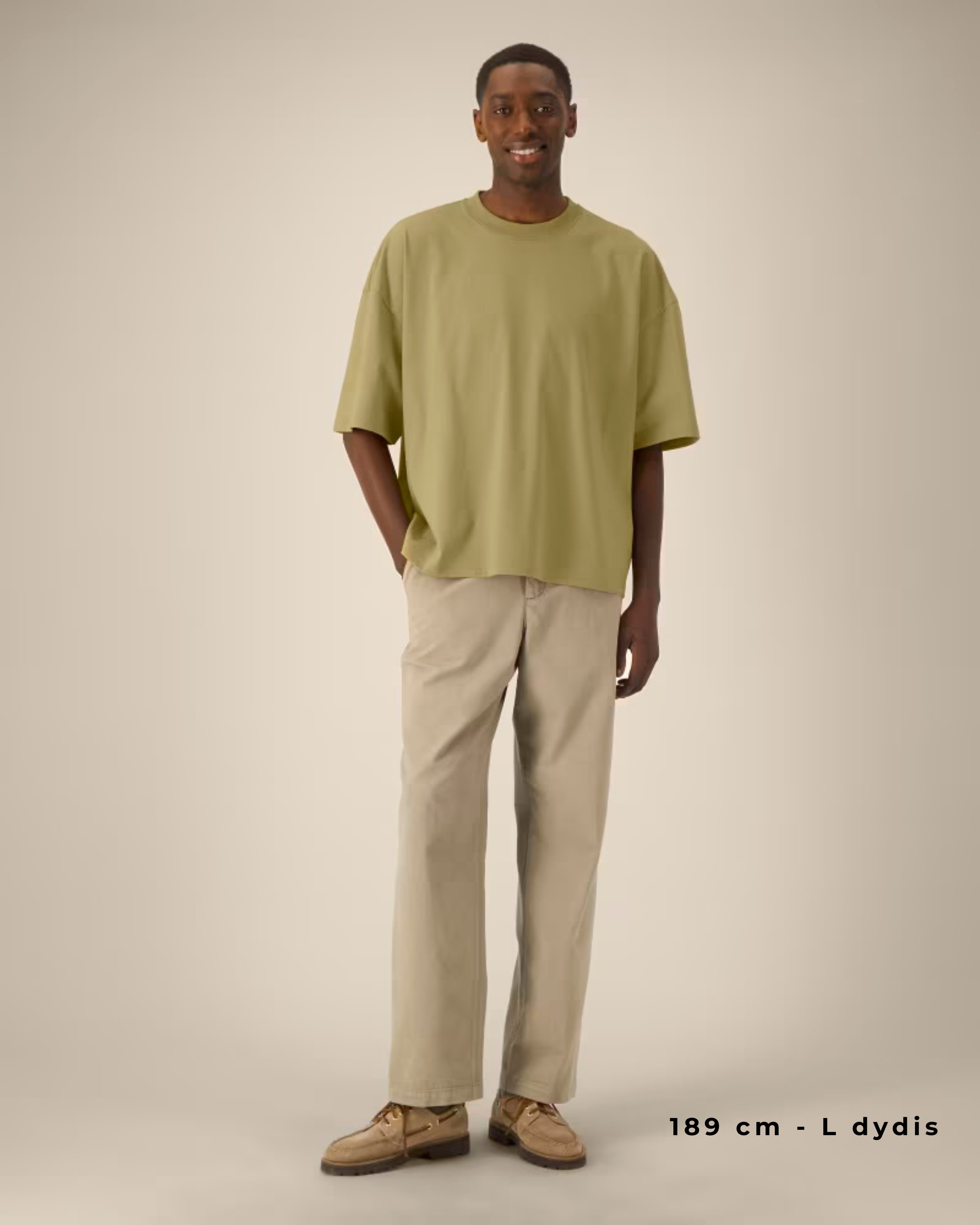 OVERSIZED MIDI OLIVE MARŠKINĖLIAI
