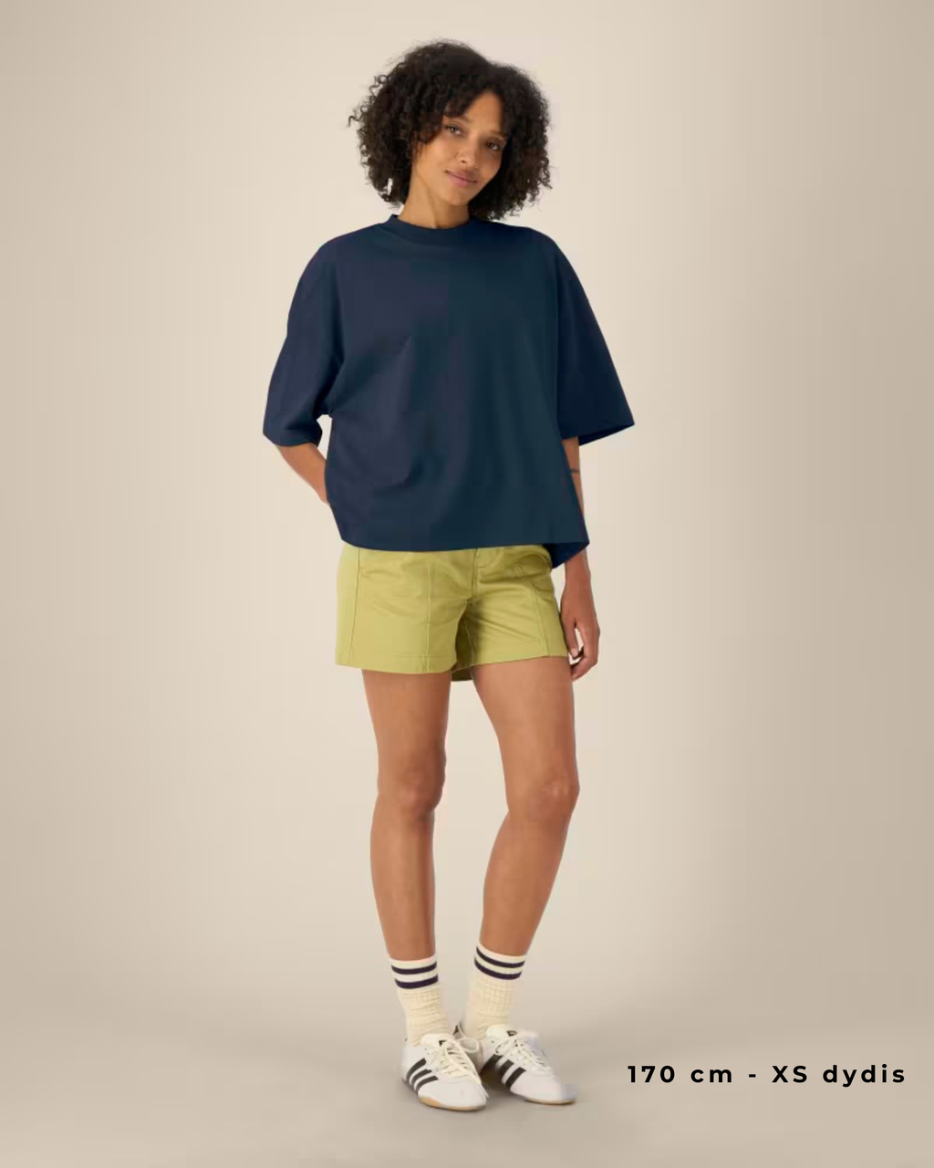 OVERSIZED MIDI NAVY MARŠKINĖLIAI