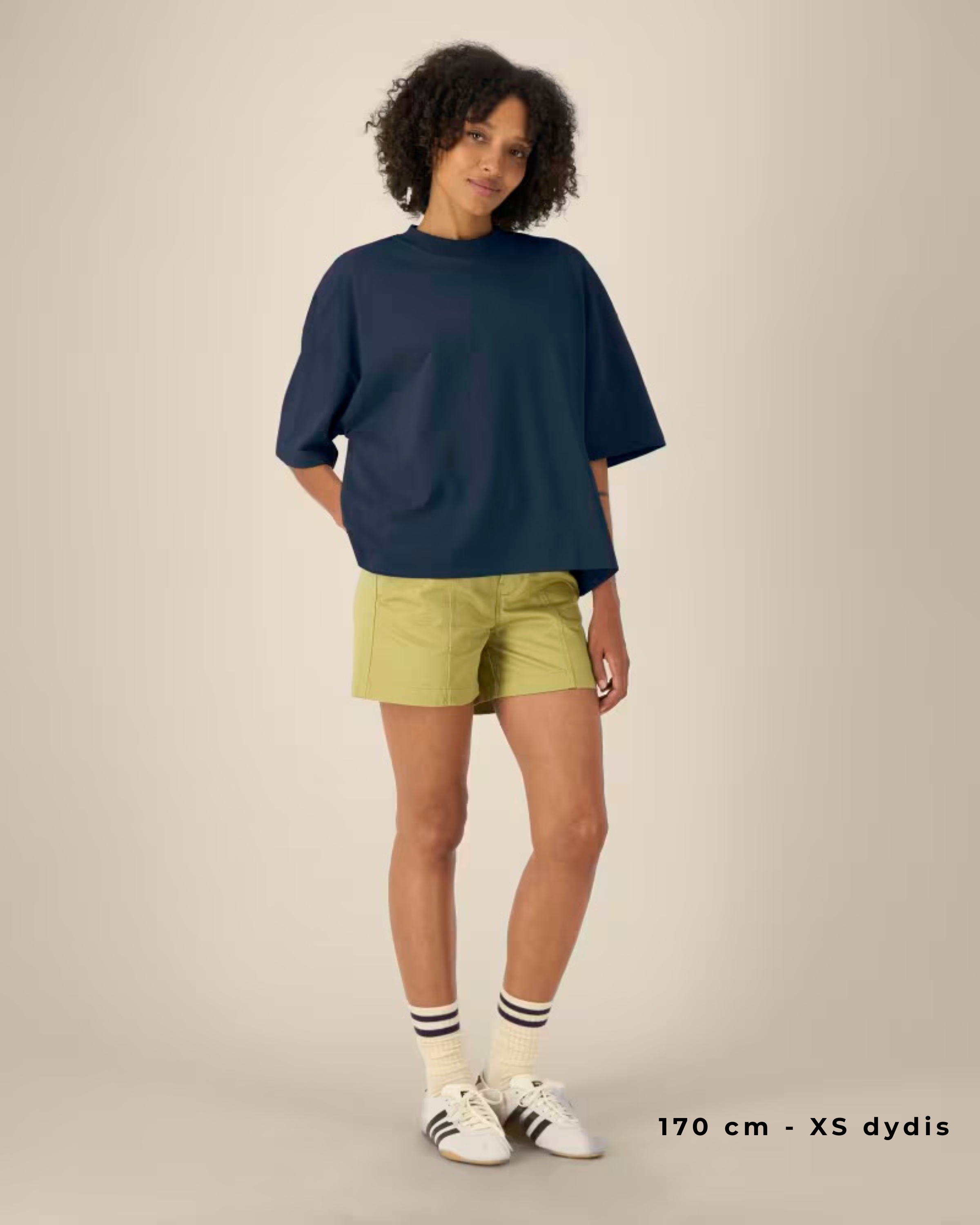 OVERSIZED MIDI NAVY MARŠKINĖLIAI