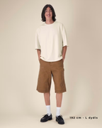 OVERSIZED MIDI NATURAL MARŠKINĖLIAI