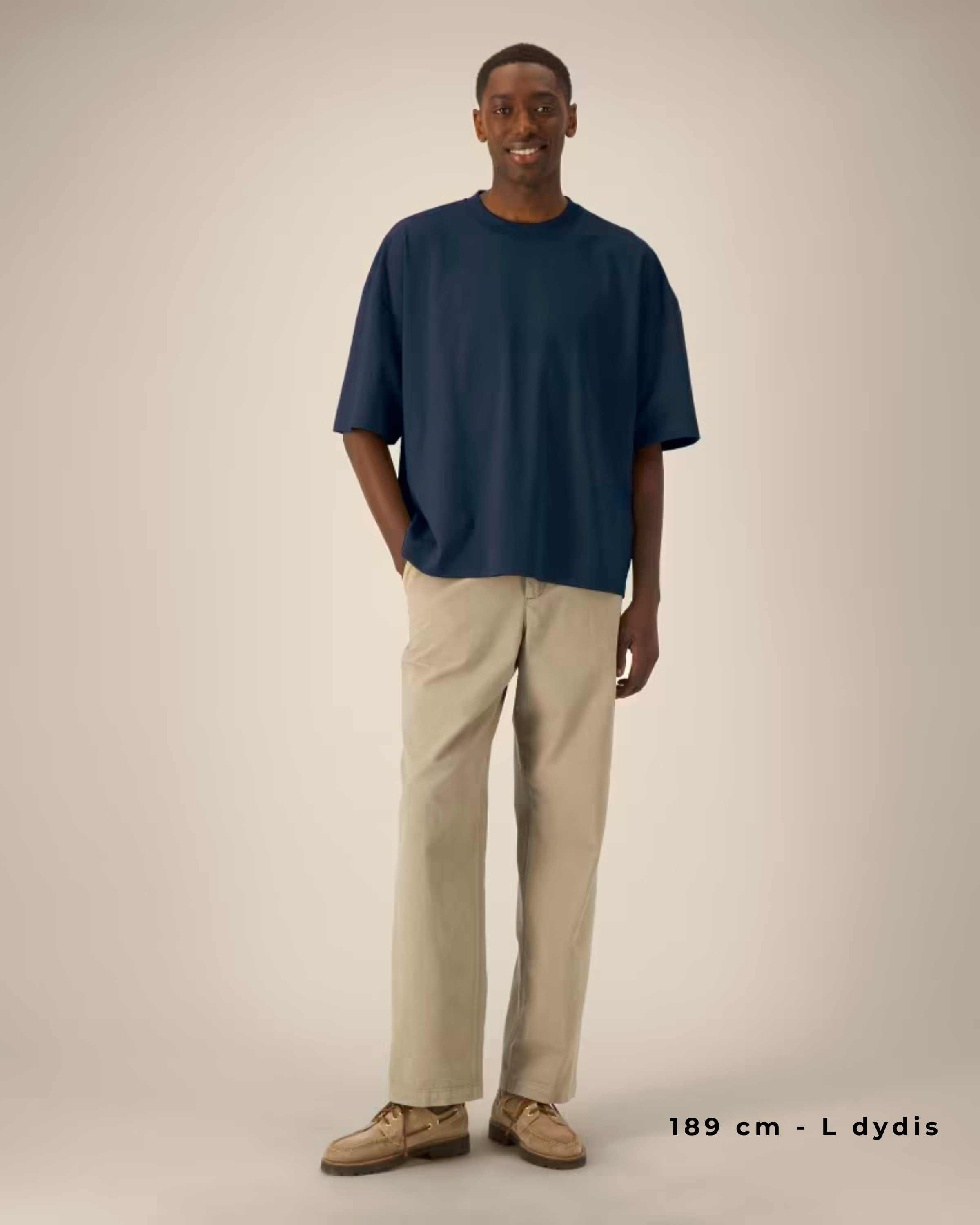 OVERSIZED MIDI NAVY MARŠKINĖLIAI