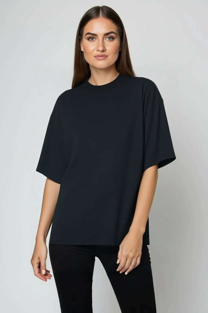OVERSIZED MAXI BLACK MARŠKINĖLIAI – WISH ME