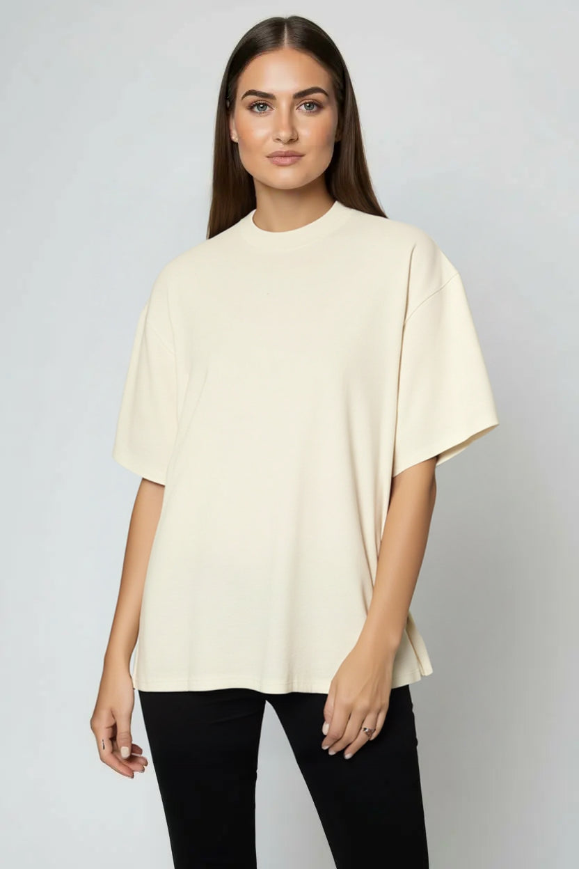 OVERSIZED NATURAL MARŠKINĖLIAI UNISEX