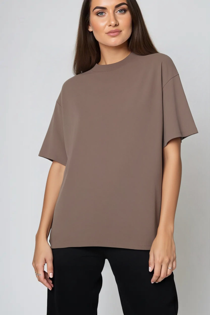 OVERSIZED MOCHA MARŠKINĖLIAI UNISEX