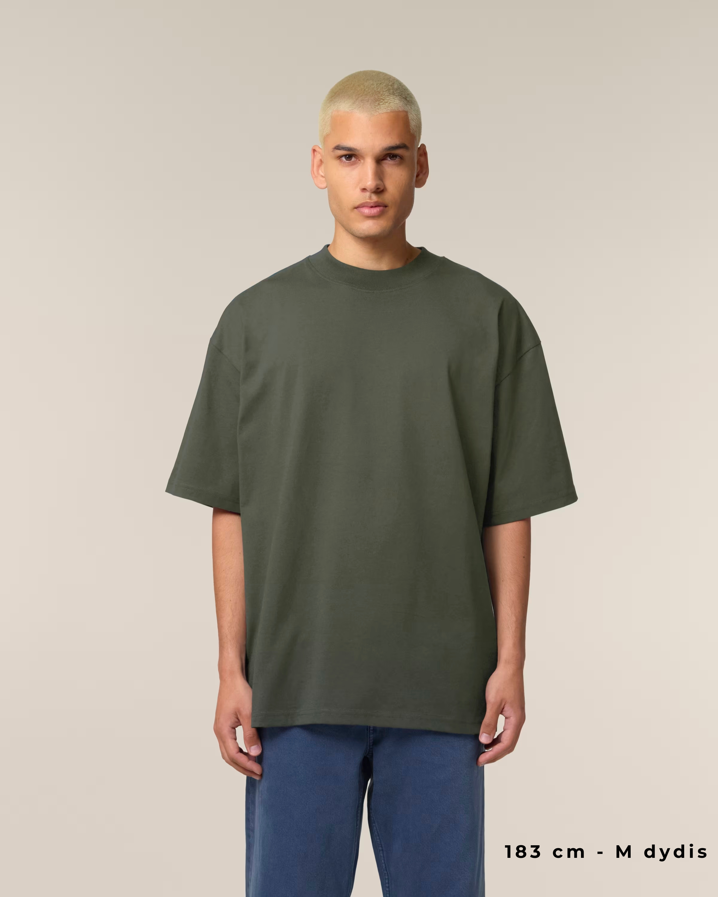 OVERSIZED KHAKI MARŠKINĖLIAI UNISEX