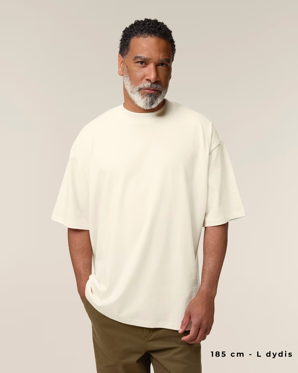 OVERSIZED NATURAL MARŠKINĖLIAI UNISEX