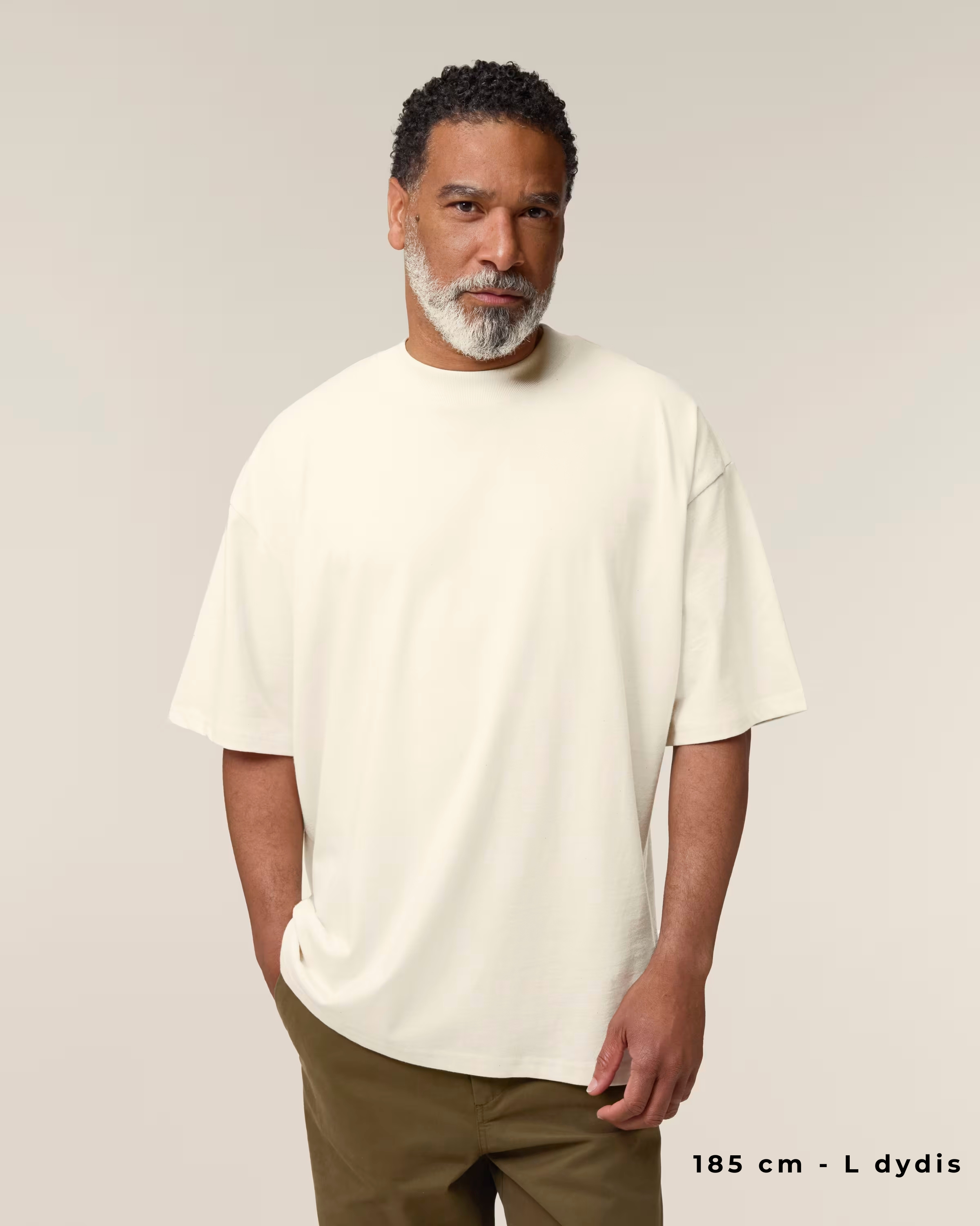 OVERSIZED NATURAL MARŠKINĖLIAI UNISEX