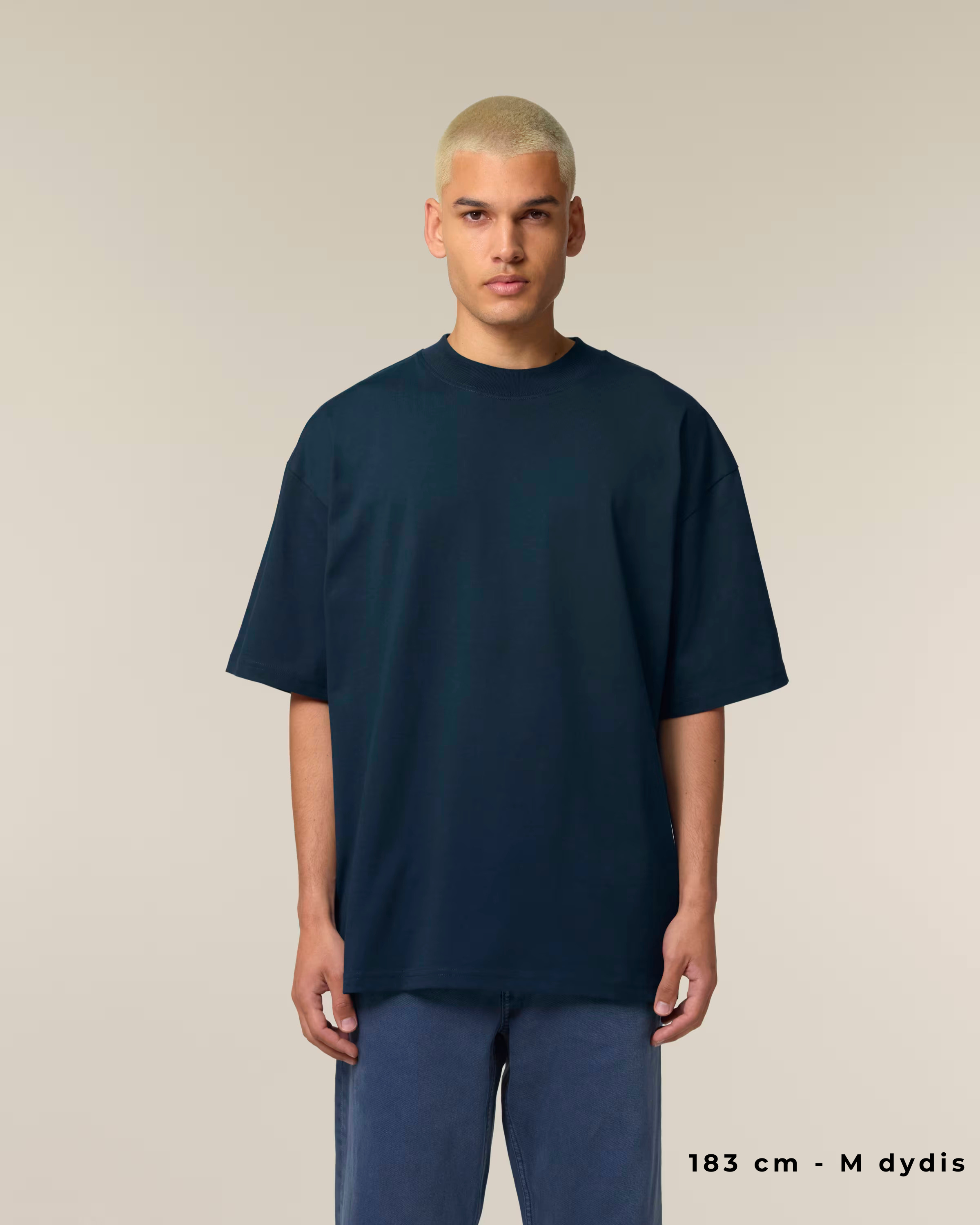 OVERSIZED NAVY MARŠKINĖLIAI UNISEX