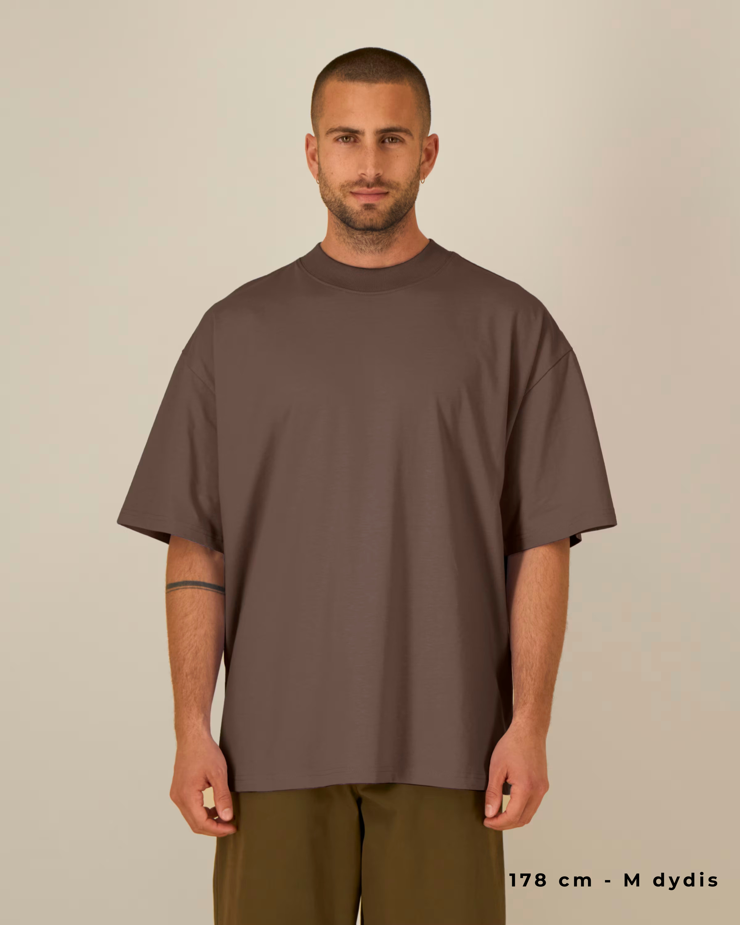 OVERSIZED MOCHA MARŠKINĖLIAI UNISEX