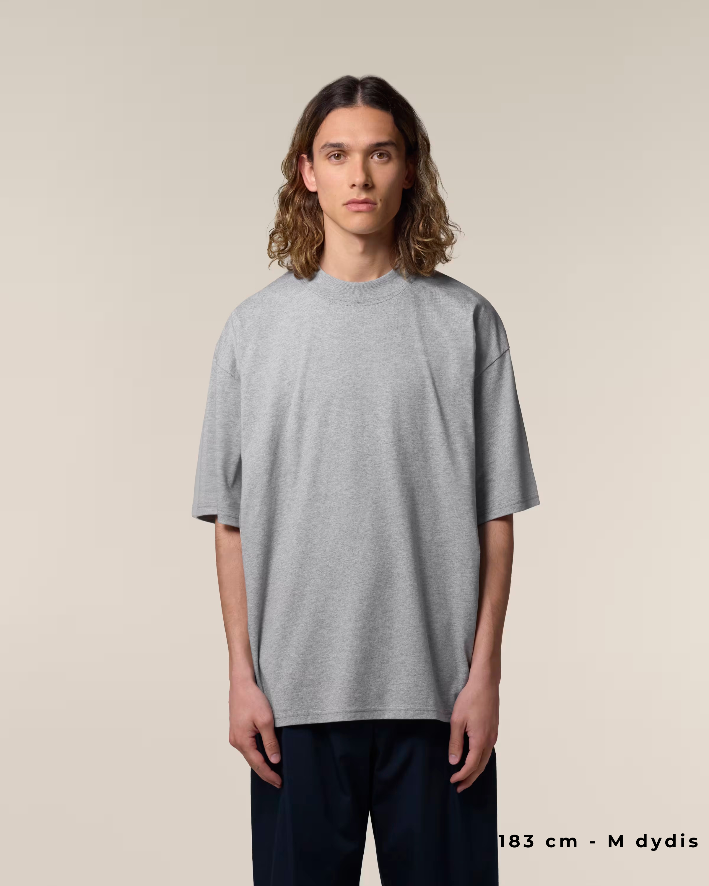 OVERSIZED GREY MARŠKINĖLIAI UNISEX
