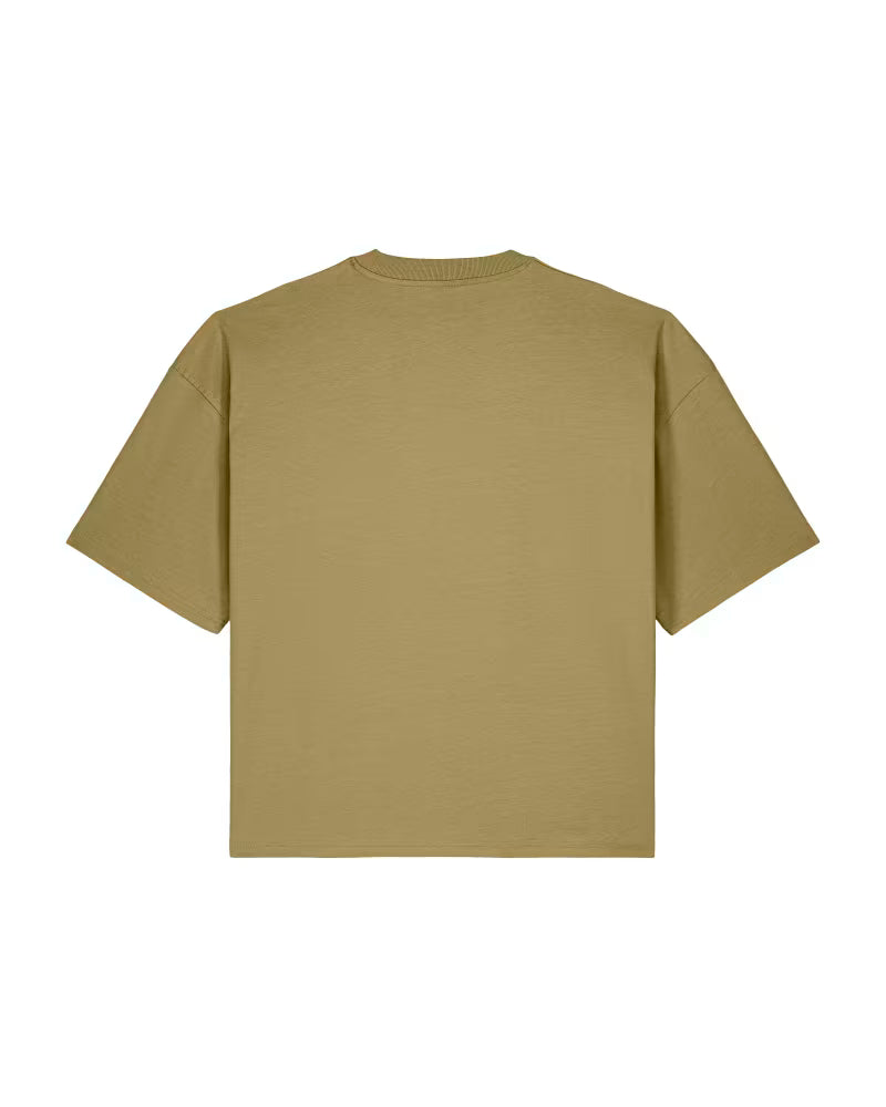 OVERSIZED MIDI OLIVE MARŠKINĖLIAI