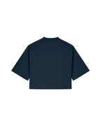 OVERSIZED CROPPED NAVY MARŠKINĖLIAI