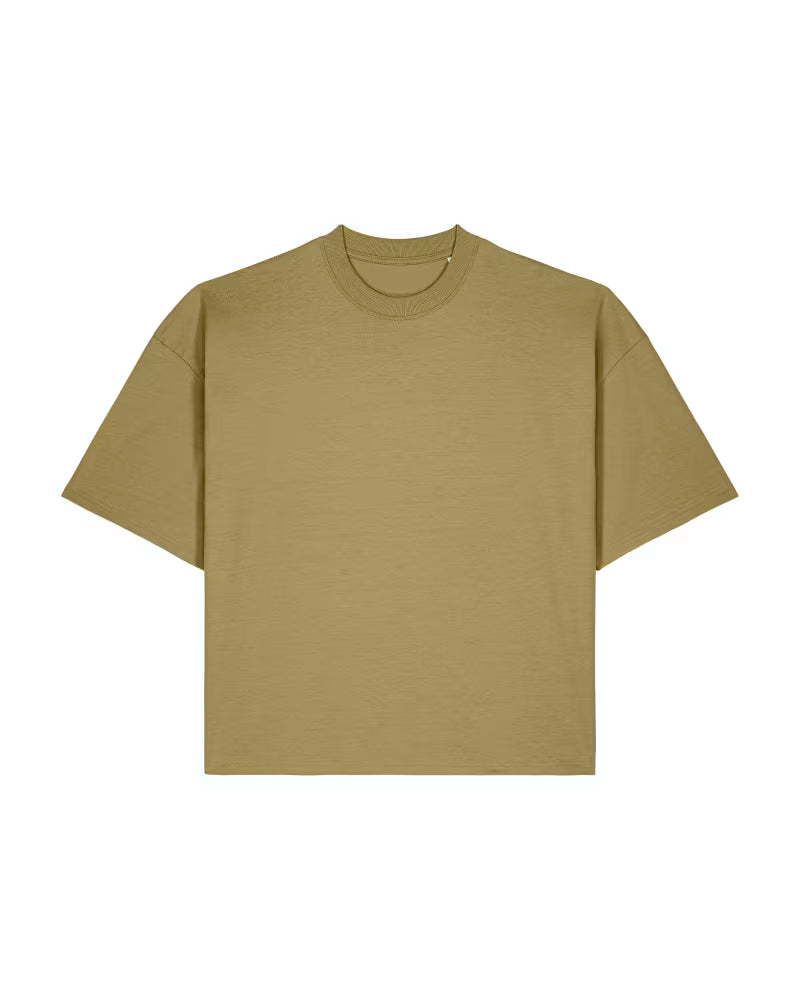 OVERSIZED MIDI OLIVE MARŠKINĖLIAI