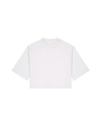 OVERSIZED CROPPED WHITE MARŠKINĖLIAI