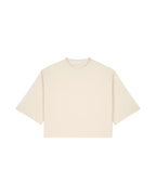 OVERSIZED CROPPED NATURAL MARŠKINĖLIAI
