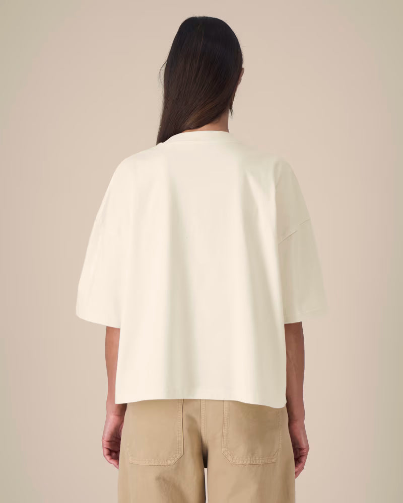 OVERSIZED MIDI NATURAL MARŠKINĖLIAI