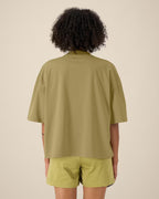 OVERSIZED MIDI OLIVE MARŠKINĖLIAI