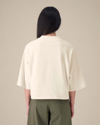 OVERSIZED CROPPED NATURAL MARŠKINĖLIAI