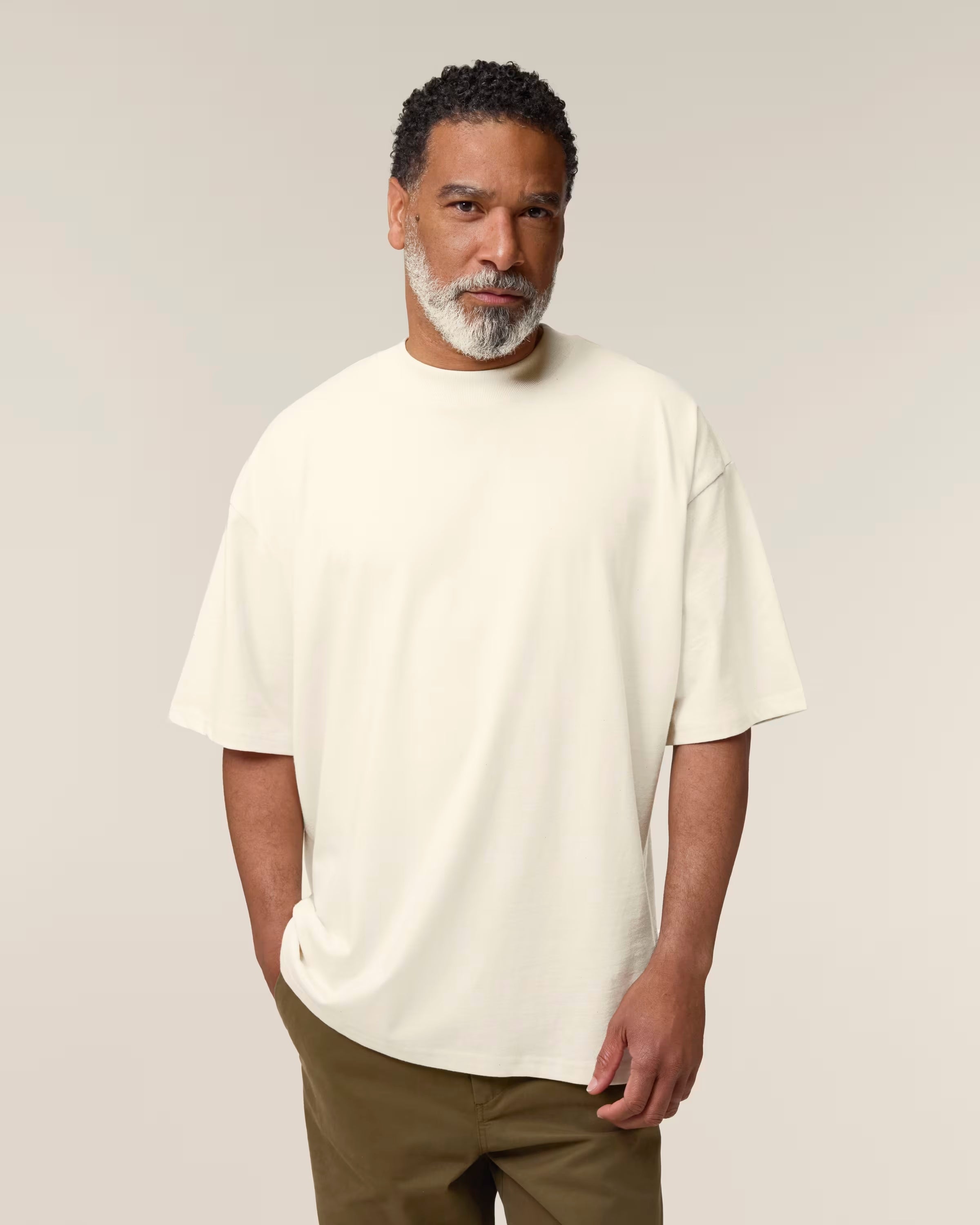 OVERSIZED NATURAL MARŠKINĖLIAI UNISEX