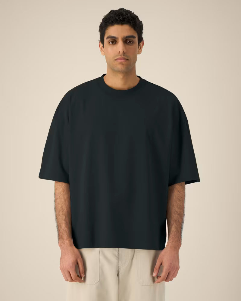 OVERSIZED MIDI BLACK MARŠKINĖLIAI
