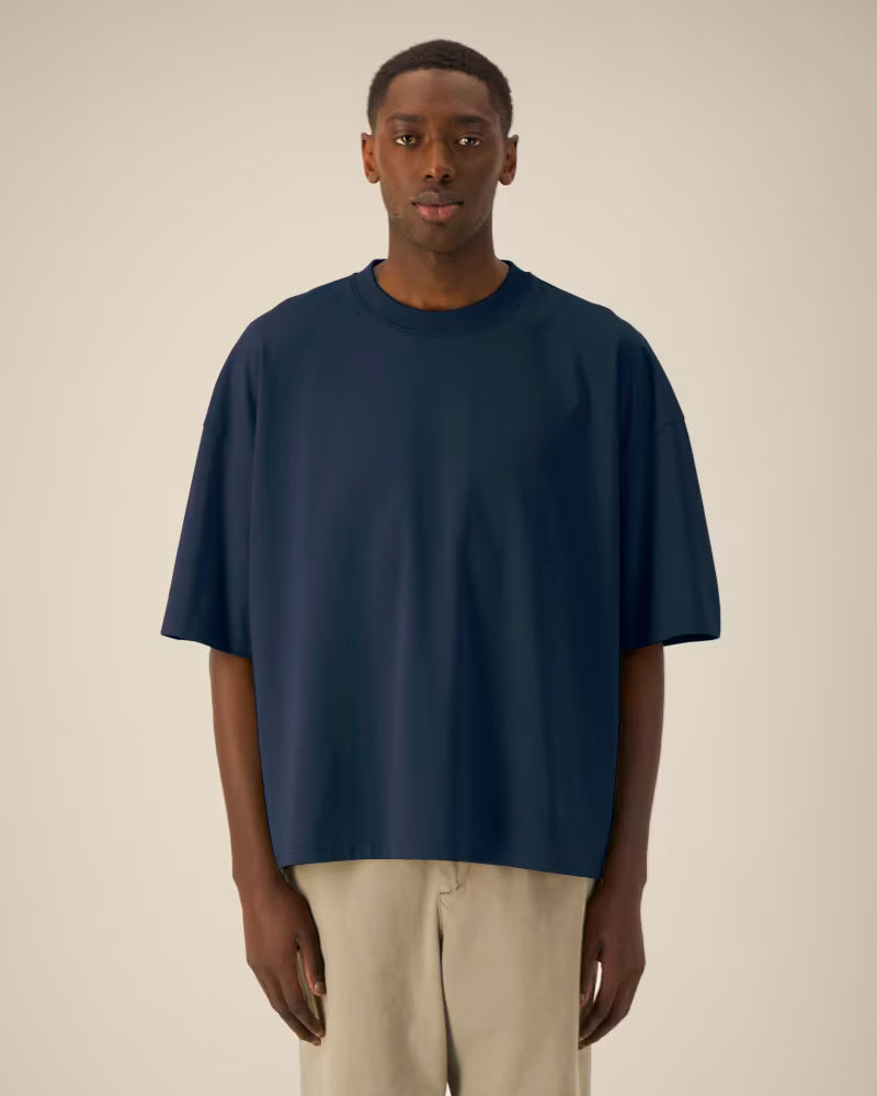 OVERSIZED MIDI NAVY MARŠKINĖLIAI