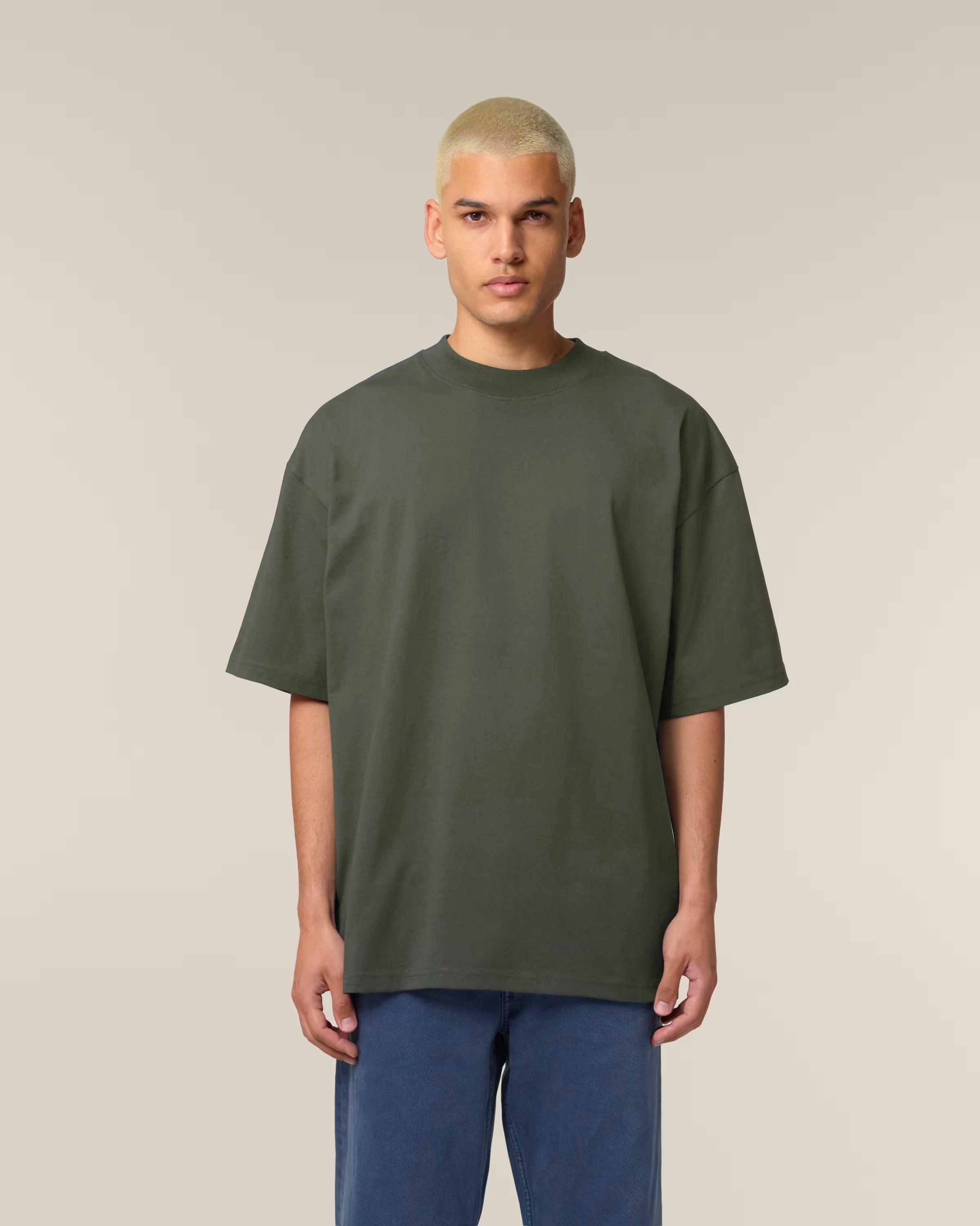 OVERSIZED KHAKI MARŠKINĖLIAI UNISEX