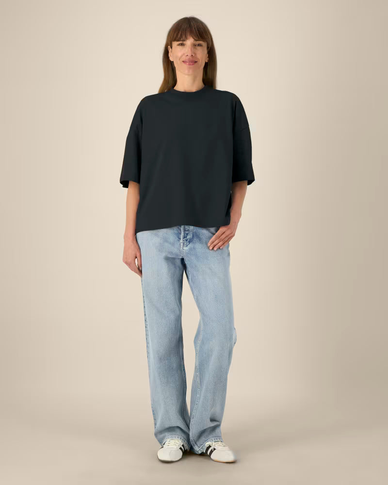OVERSIZED MIDI BLACK MARŠKINĖLIAI