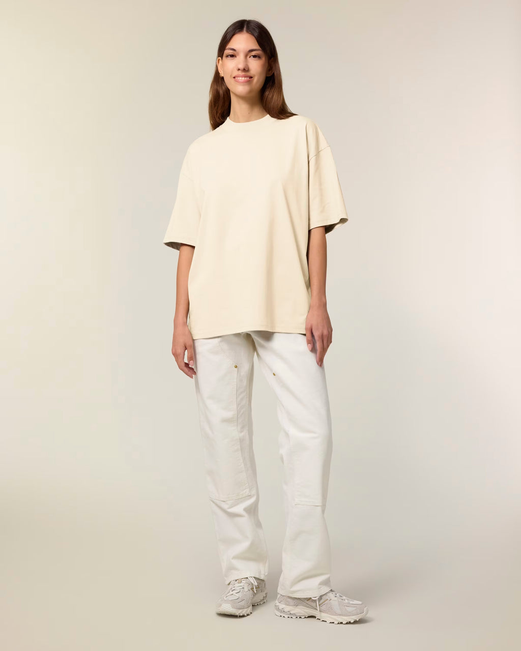 OVERSIZED CREAM MARŠKINĖLIAI UNISEX