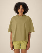 OVERSIZED MIDI OLIVE MARŠKINĖLIAI