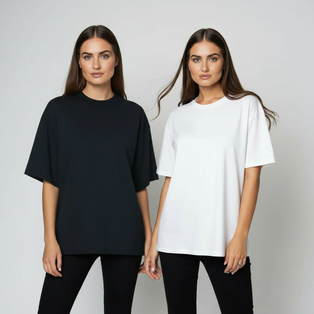 OVERSIZED MARŠKINĖLIŲ RINKINYS (2 vnt)🔥🔥